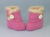 Baby Fur Trim One Button Booties (Bootees)