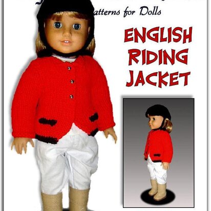 Knitting Pattern, English Riding Jacket, fits American Girl Doll and 18 in. dolls. 025