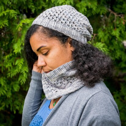 Moonlight Waterfall Hat and Cowl