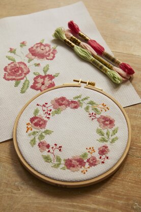 The Tranquil Rose Cross Stitch Duo Kit - DMC