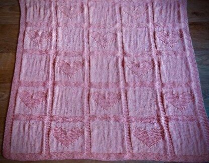 Simple Hearts Baby Blanket