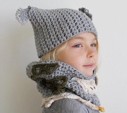 Luna the Owl Hat and Cowl Set