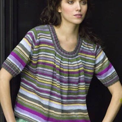 Mixed Feelings Pleated Tee in Tahki Yarns Cotton Classic Lite