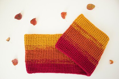 Autumn leaves infinity scarf