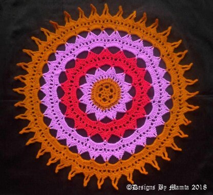 Sun Mandala Crochet Doily Pattern For Home Decor