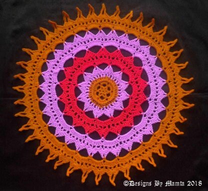 Sun Mandala Crochet Doily Pattern For Home Decor