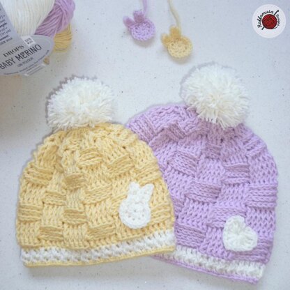 Basket Weave Baby Beanie