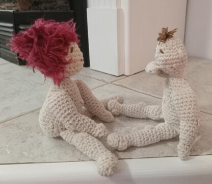 Crochet  "Baby Girl & Big Sis" Dolls