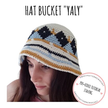 Hat bucket summer tapestry crochet