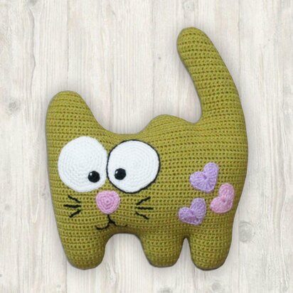 Cat Cushion Baby Pillow Crochet Pattern