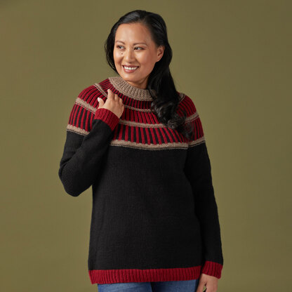 1244 Karakum - Sweater Knitting Pattern for Women in Valley Yarns Amherst