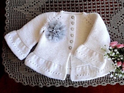 Knitting Crochet PATTERN Baby Jacket Baby Dress 0 - 12 months