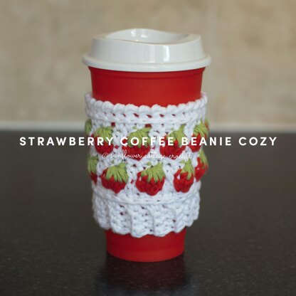 Strawberry Coffee Beanie Cozy