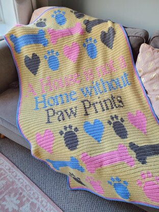Paw Prints Dog Blanket