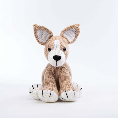 Charlie the Chihuahua in Deramores Studio DK Acrylic - Downloadable PDF - knitting pattern