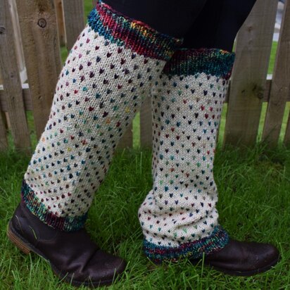 Rainbow Drops Leg Warmers