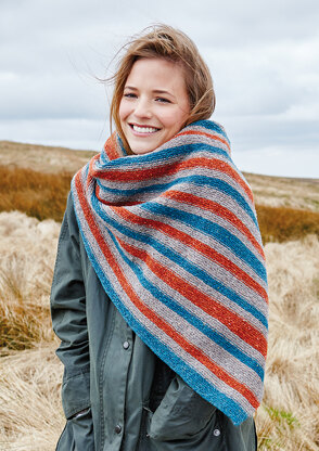 Bradfield Scarf in Rowan Valley Tweed - Downloadable PDF