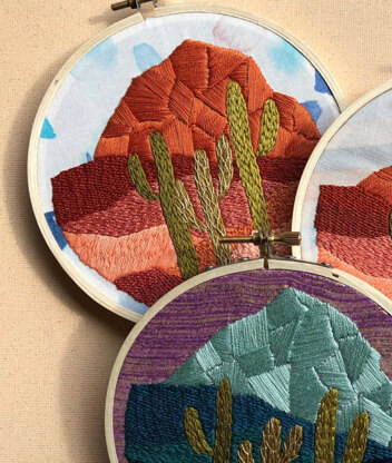 M Creative J Cactus Desert Landscape DIY Embroidery Kit