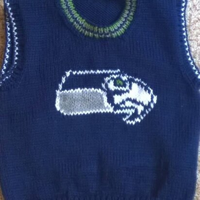 Kids Seattle Seahawk Vest with #12