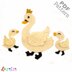 Swan and Babies crochet applique pattern