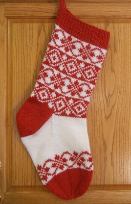 Diamonds and Roses Christmas Stocking