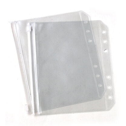 KnitPro 2er-Pack Folienhüllen für Deluxe Ringbuch-Etui - 1 Tasche