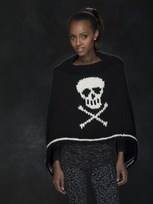 Jolly Roger Poncho in Lion Brand Wool-Ease Thick & Quick - L40331