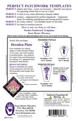 Marti Michell Mini Dresden Plate Quilting Template