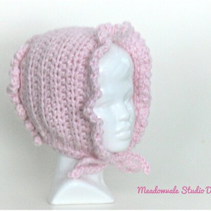 Easy Ruffle Baby Bonnet