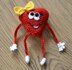 Crochet small hearts. Amigurumi heart with legs and hands. Valentine gift idea. Lovebirds