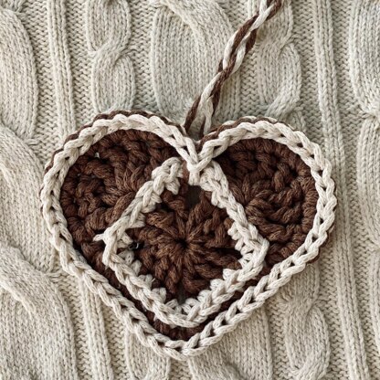 Gingerbread Heart Christmas Ornament