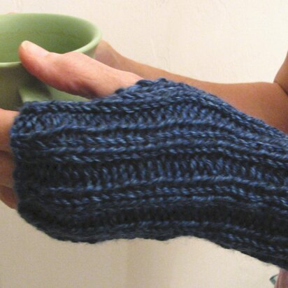 Fingerless Gloves Knit Flat