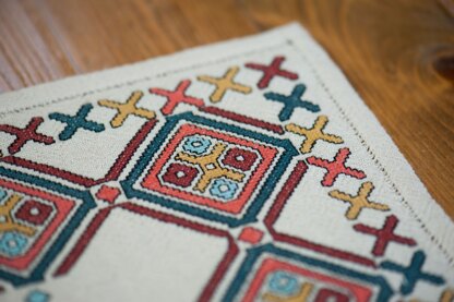 Avlea Folk Embroidery Etruscan Diamonds Square - Downloadable PDF