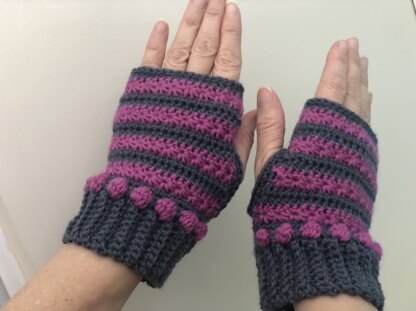 Crochet Society fingerless mitts