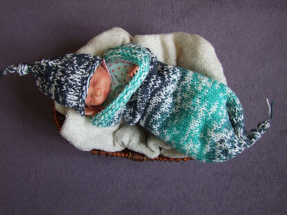 Baby Cocoon -blue/green