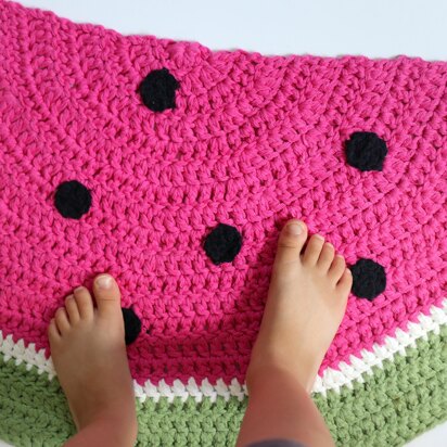 Half Circle Watermelon Rug