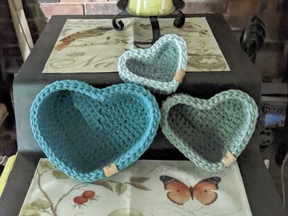 Heart Shaped Nesting Baskets