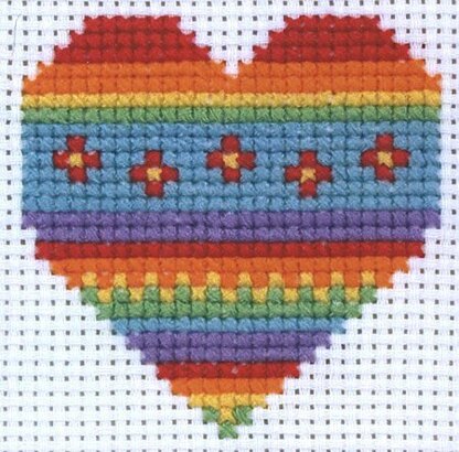 Anchor Heart 1st Cross Stitch Kit - 10cm x 10cm