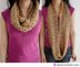 Sandglass crochet infinity scarf by Akari mc_ C06
