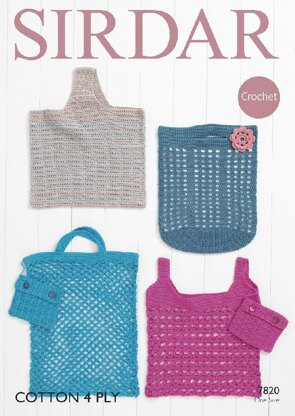 Bags in Sirdar Cotton 4 Ply - 7820- Downloadable PDF
