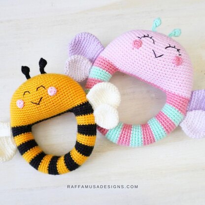 Butterfly or Bee Baby Rattle