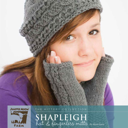 Shapleigh Hat & Fingerless Mitts in Juniper Moon Gabriella - Downloadable PDF
