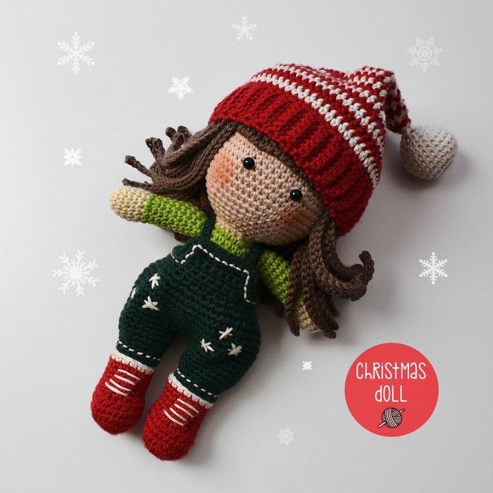 Crochet store christmas doll