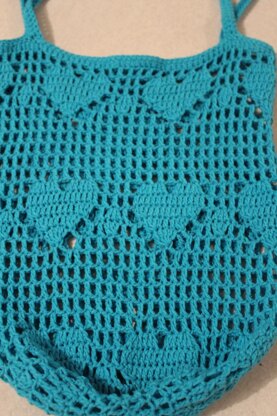 Heart Market Bag Crochet pattern by Addicted 2 The Hook