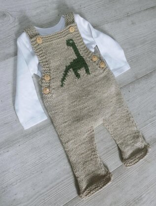 Dino dungaree for baby 0-3yrs