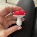 Amanita mushroom keychain