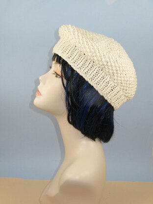 Chunky Moss Stitch Beret Hat