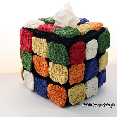 Rubik's Cube Tissue Box with Rearrangable Squares