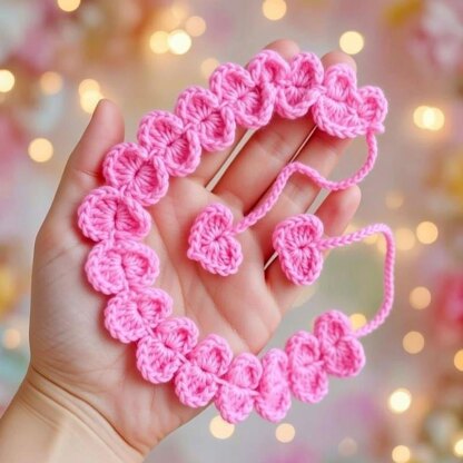 Crochet Heart Headband Pattern + Video Tutorial (PDF)