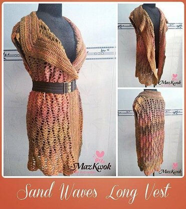 Sand Waves Long Vest